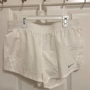 Nike white dri fit shorts